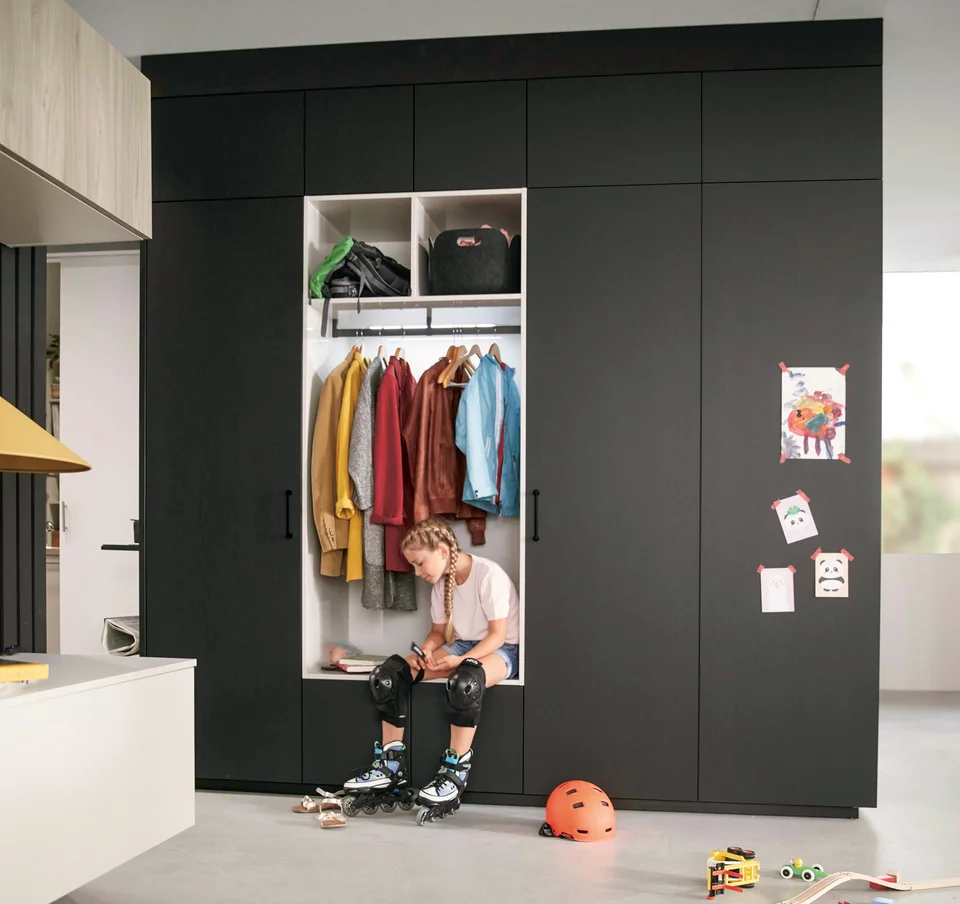 black cloakroom