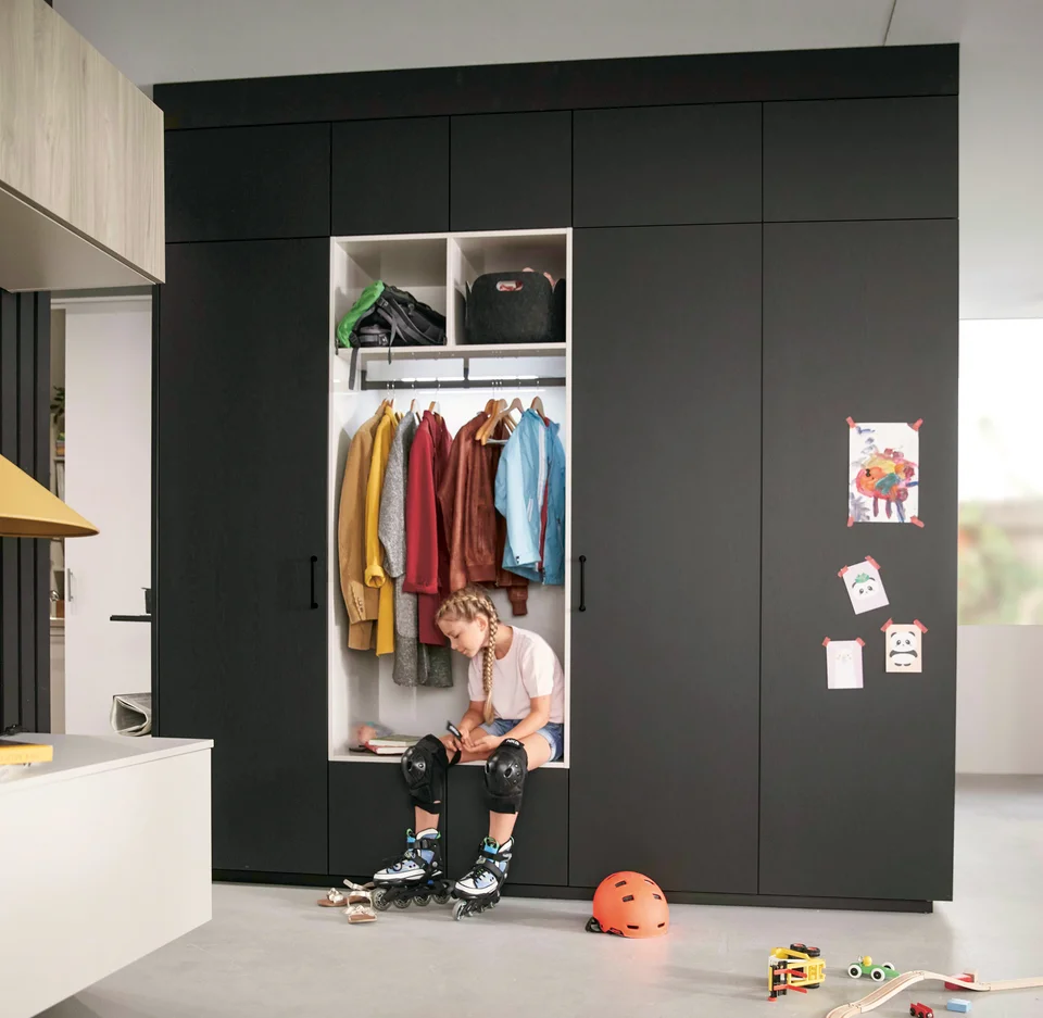 black cloakroom