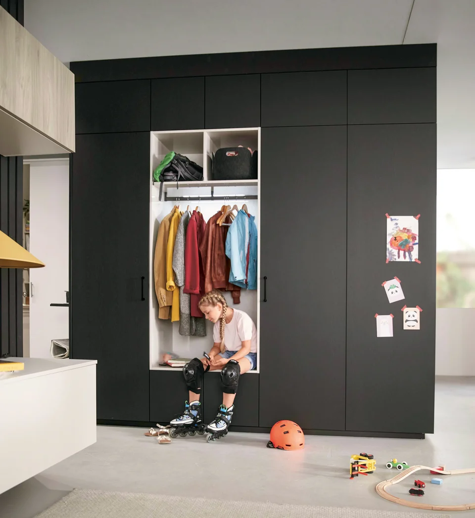 black cloakroom