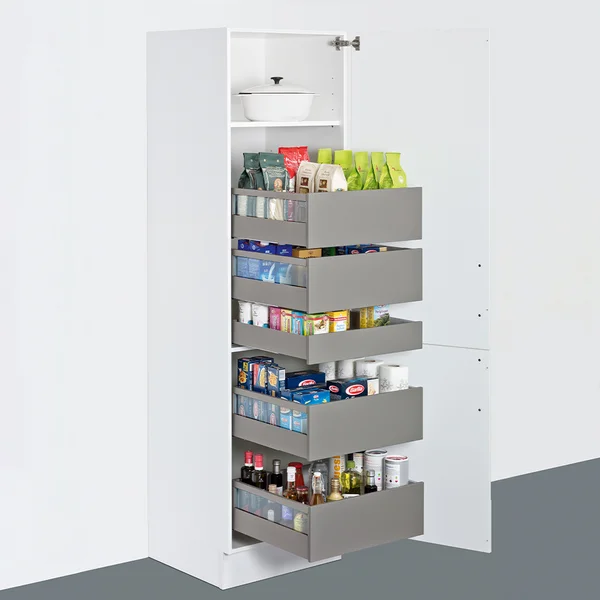 Vorrats-Hochschrank mit Innenschubkästen und Innenauszügen