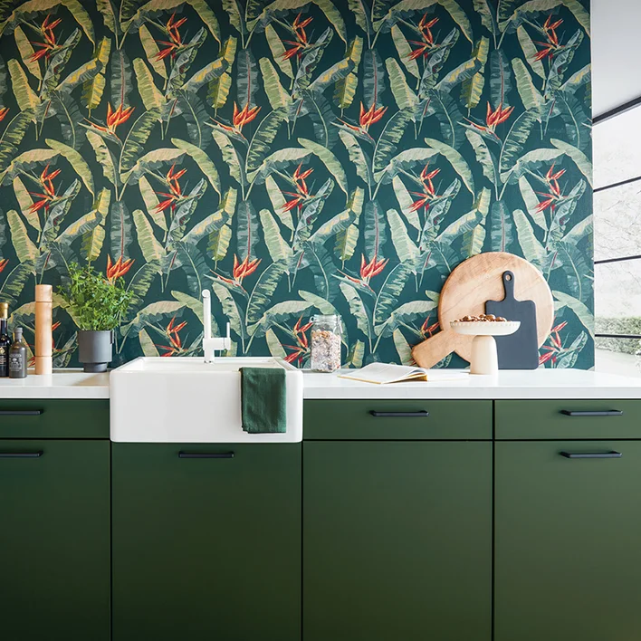 green modern worktops