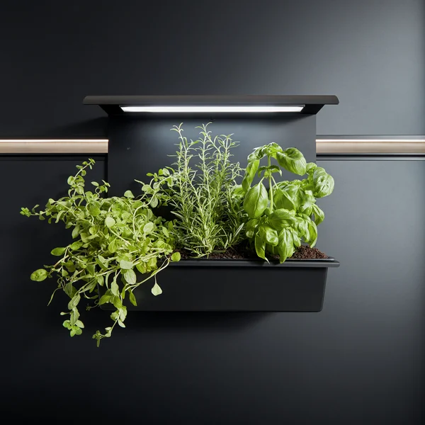Panel garden with integrated lighting