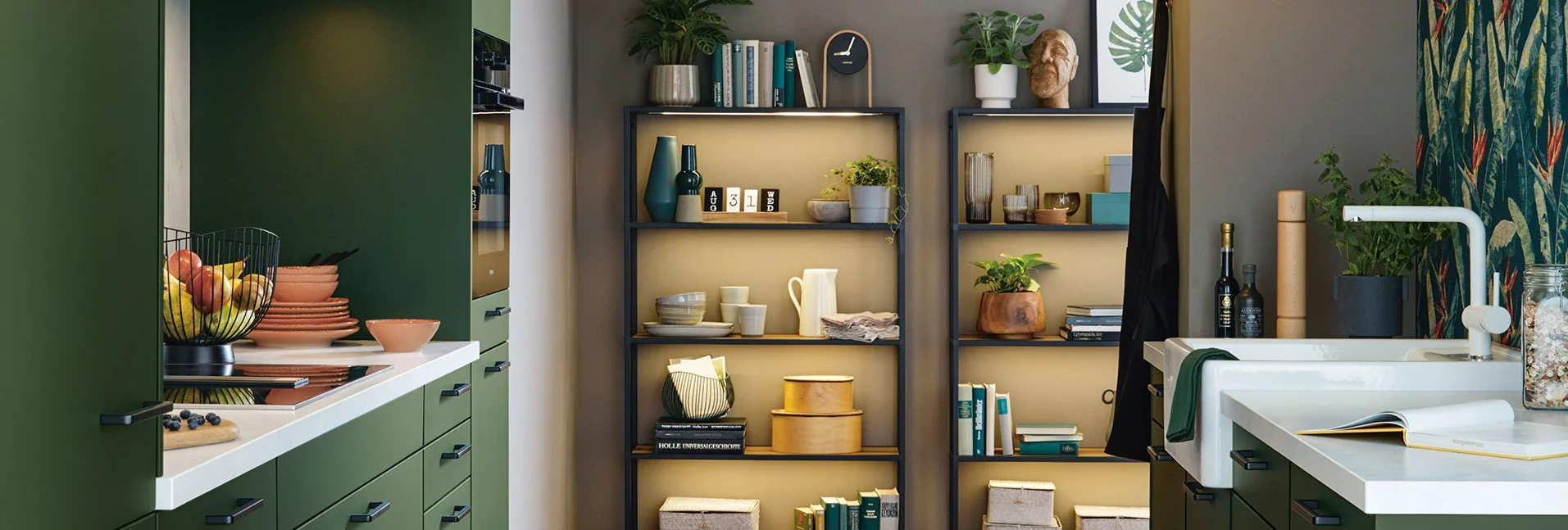 green modern kitchen