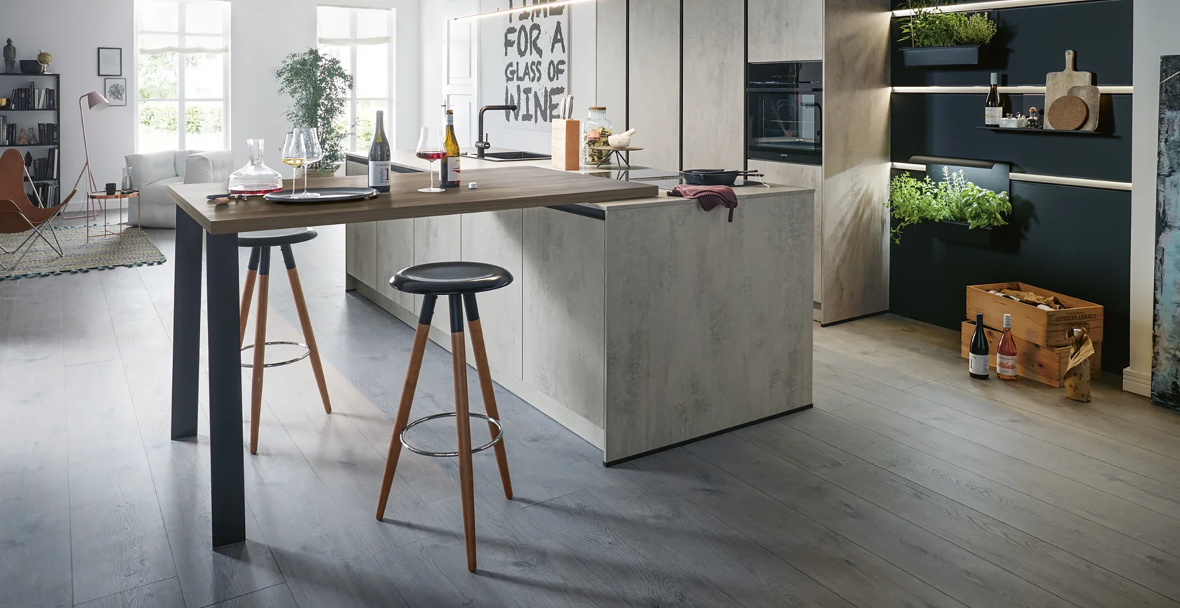 grey modern kitchen