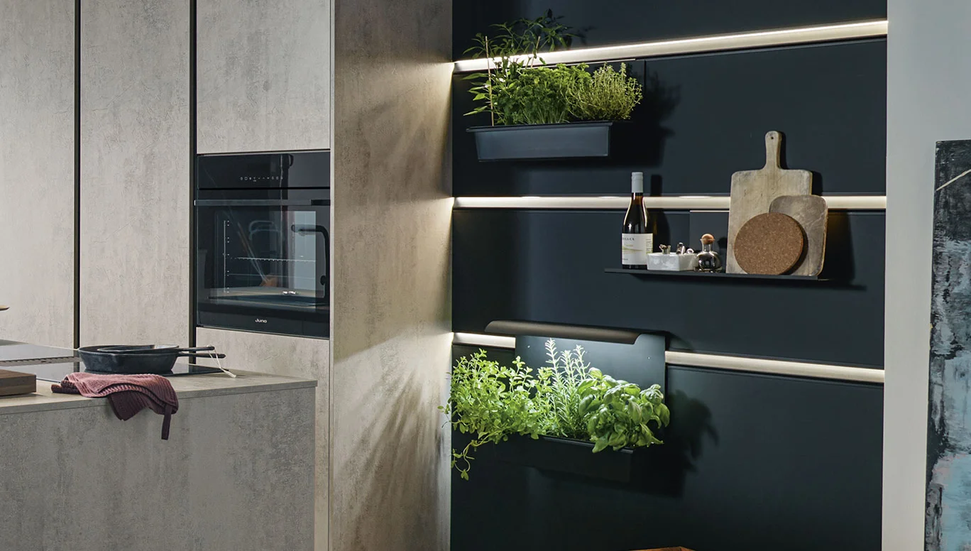 lighted panel system in the kitchen